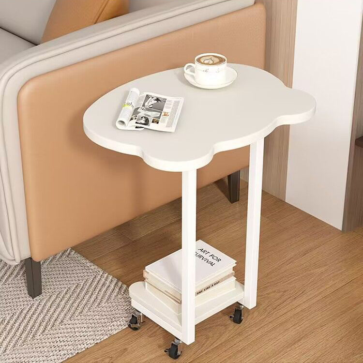 Contemporary Creative Bear MDF Iron Coffee Table Removable 2-Tier For Living Room