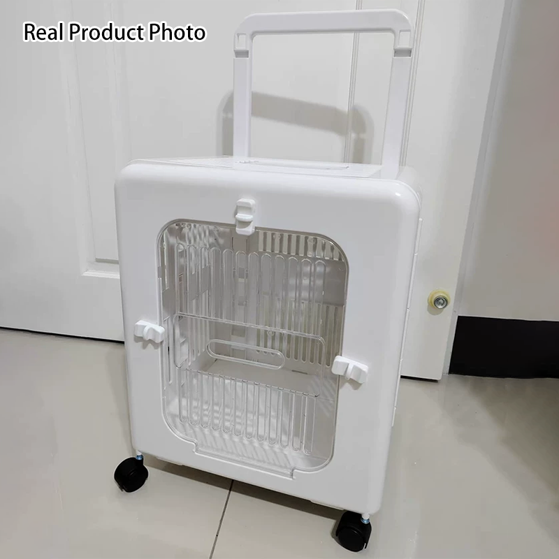 Modern Minimalist ABS PP Rectangular Movable Foldable Cat Travel Carrier Cat Bed For Outdoor
