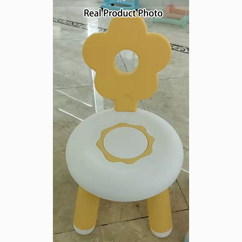 Contemporary Creative Kids Flower-Shaped PP Low Stool Backrest Armless For Living Room