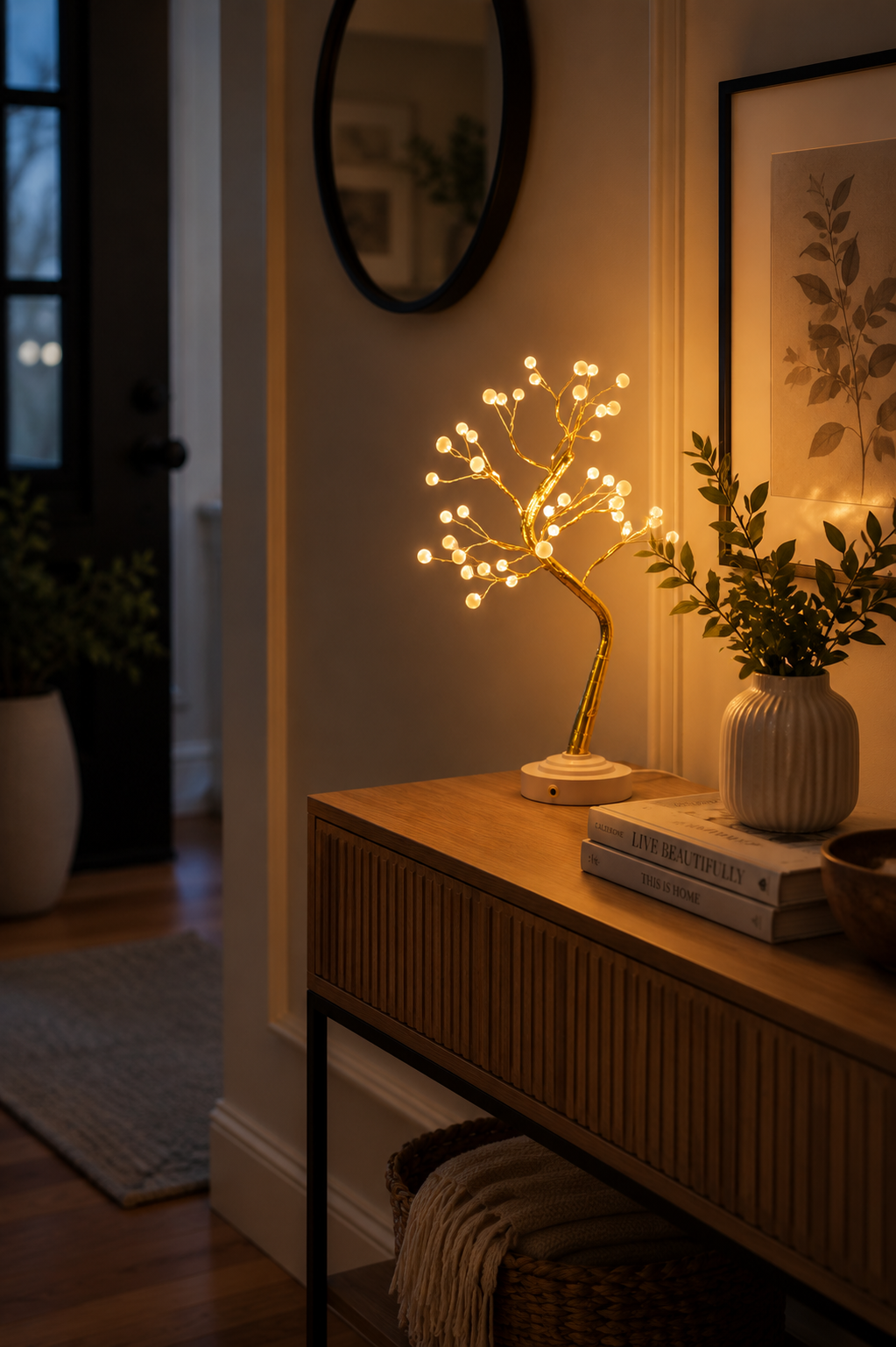 Árbol Bonsai Perla LED