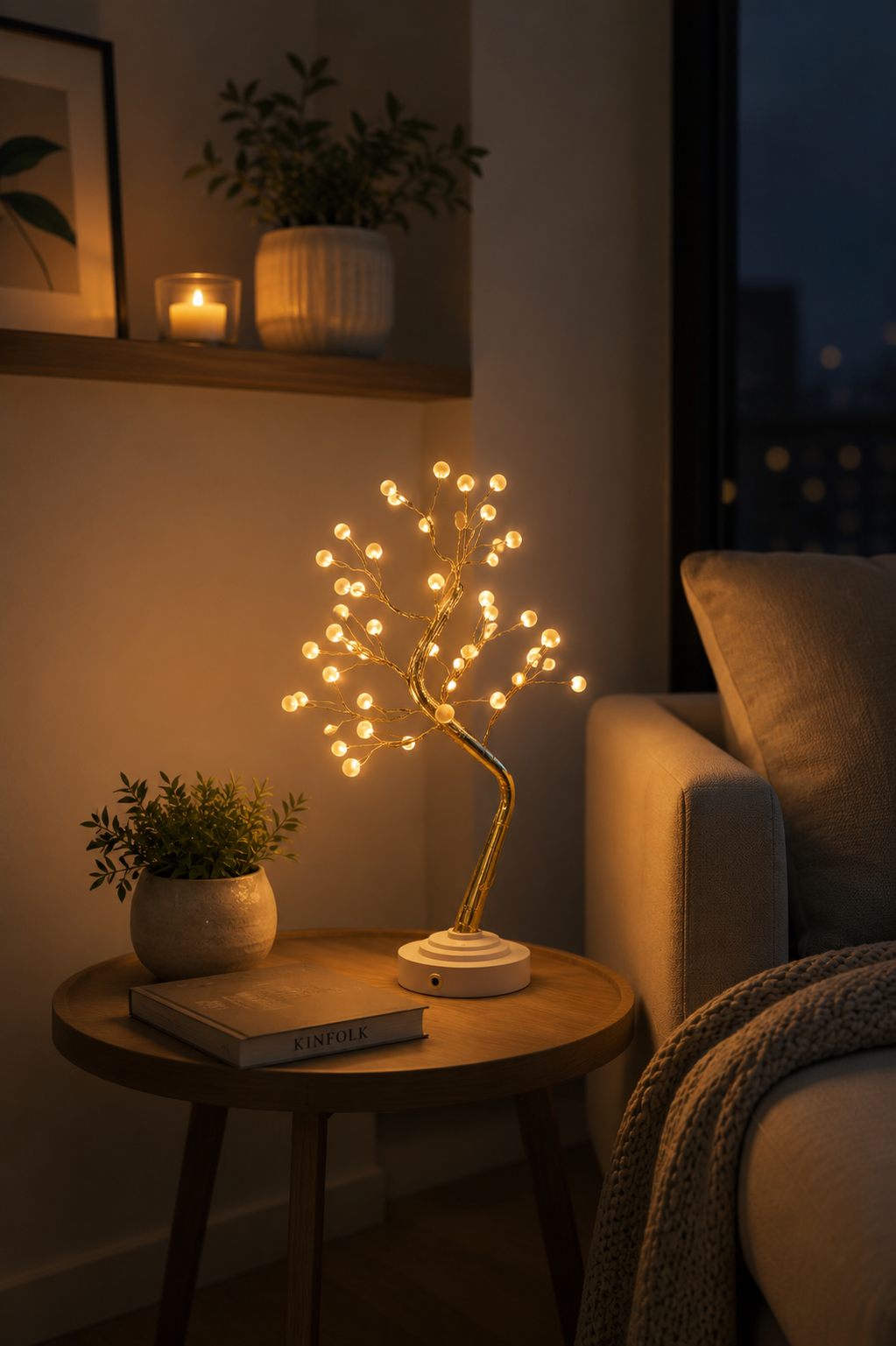 Árbol Bonsai Perla LED