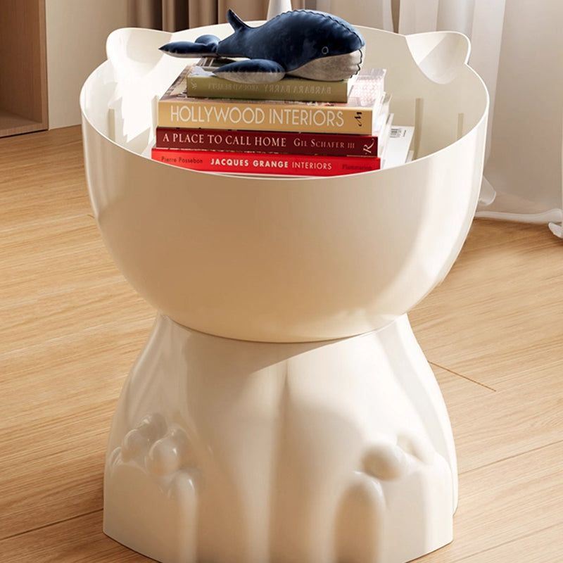 Contemporary Creative Cat Design PP Side Table With Hidden Storage For Living Room And Bedroom
