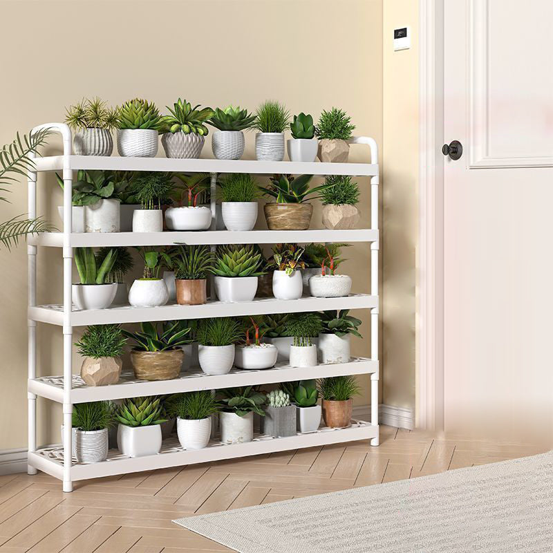 Modern Minimalist Plastic Rectangular Shoe Storage With 2/3/4/5-Tier Lightweight Storage Organizer For Entryway