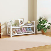 Modern Minimalist Plastic Rectangular Shoe Storage With 2/3/4/5-Tier Lightweight Storage Organizer For Entryway