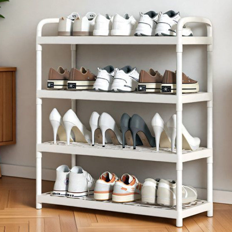 Modern Minimalist Plastic Rectangular Shoe Storage With 2/3/4/5-Tier Lightweight Storage Organizer For Entryway