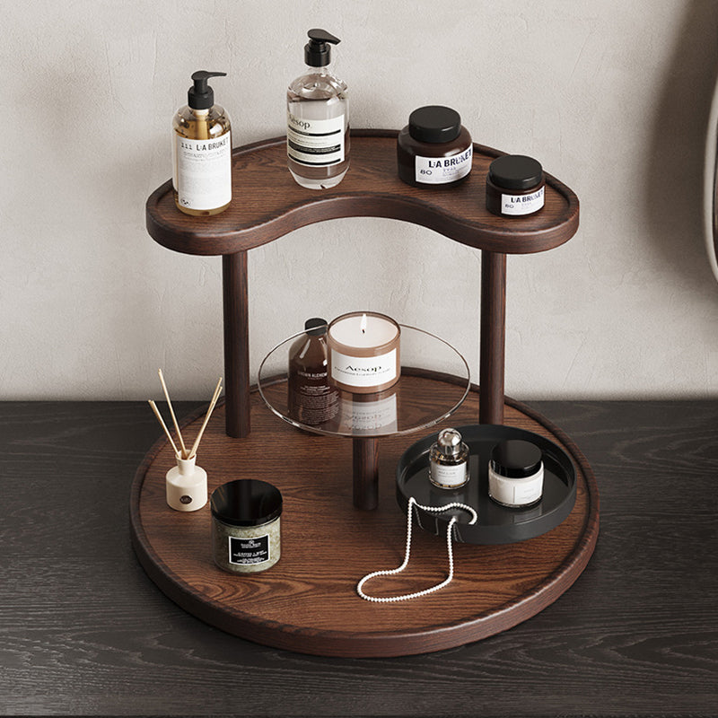 Modern Minimalist Bamboo & Acrylic 3 Tiers Storage Shelf Desktop Organizer For Bedroom & Entryway