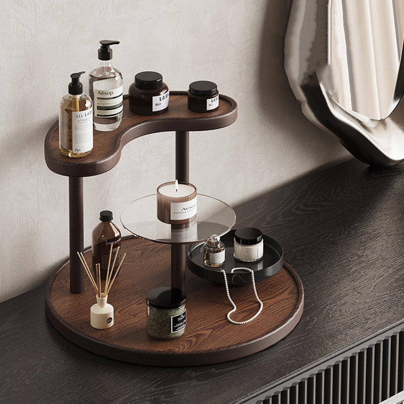 Modern Minimalist Bamboo & Acrylic 3 Tiers Storage Shelf Desktop Organizer For Bedroom & Entryway