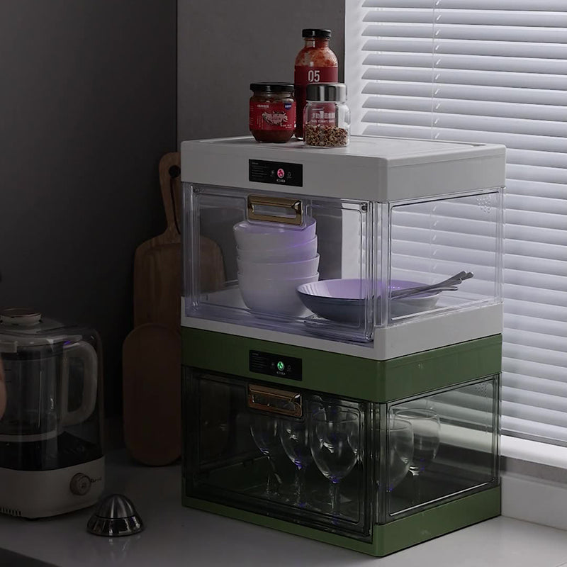 Modern Minimalist Rectangular PE PET Storage Cabinet 1-Storage For Kitchen & Dining Room