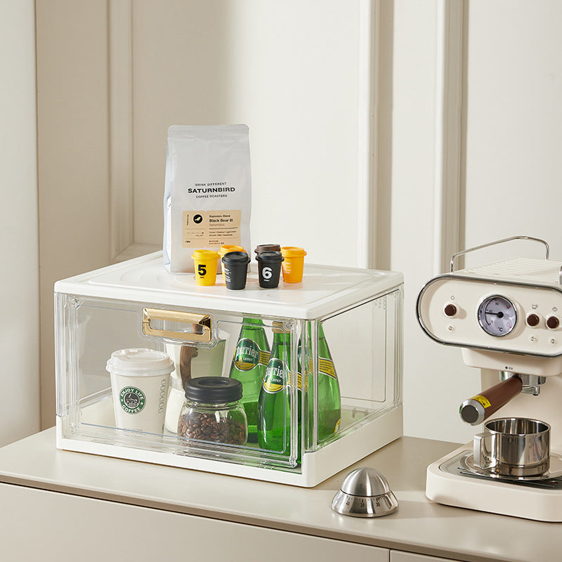 Modern Minimalist Rectangular PE PET Storage Cabinet 1-Storage For Kitchen & Dining Room
