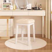 Modern Minimalist Rectangular Microfiber Leather PP Vanity Stool Backless Armless For Bedroom