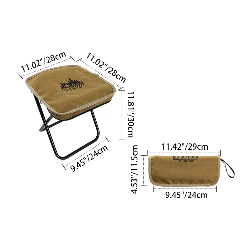 Modern Minimalist Rectangular Oxford Aluminum Folding Stool For Outdoor