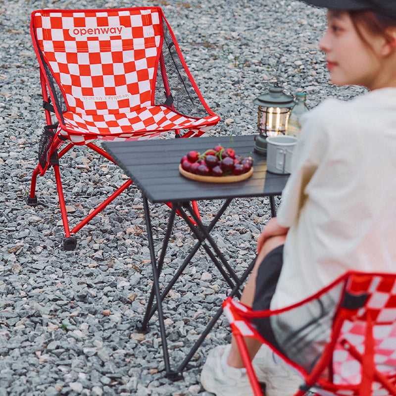 Modern Minimalist Square Carbon Steel Oxford Fabric Foldable Backrest Colorful Camping Chair For Outdoor