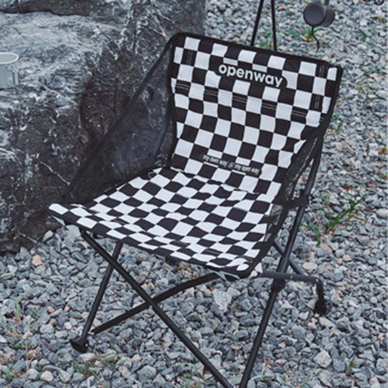 Modern Minimalist Square Carbon Steel Oxford Fabric Foldable Backrest Colorful Camping Chair For Outdoor