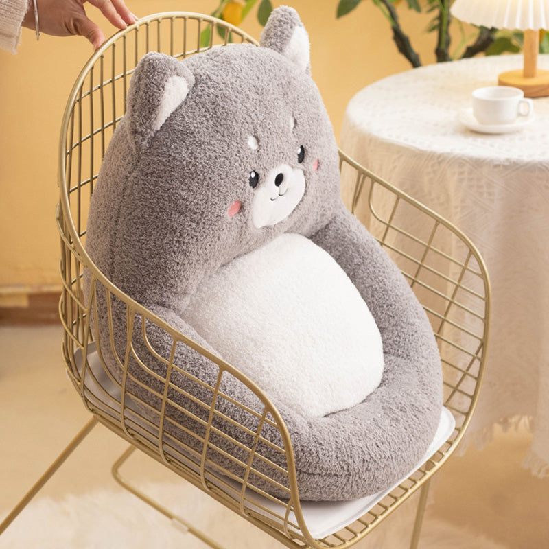 Contemporary Creative Velvet PP Cotton Ellipse Cartoon Animals Cushion Sofa Backrest For Living Room & Bedroom