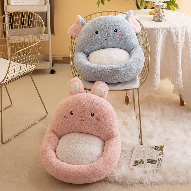 Contemporary Creative Velvet PP Cotton Ellipse Cartoon Animals Cushion Sofa Backrest For Living Room & Bedroom
