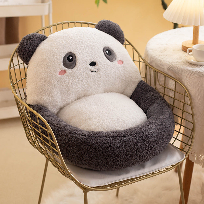 Contemporary Creative Velvet PP Cotton Ellipse Cartoon Animals Cushion Sofa Backrest For Living Room & Bedroom