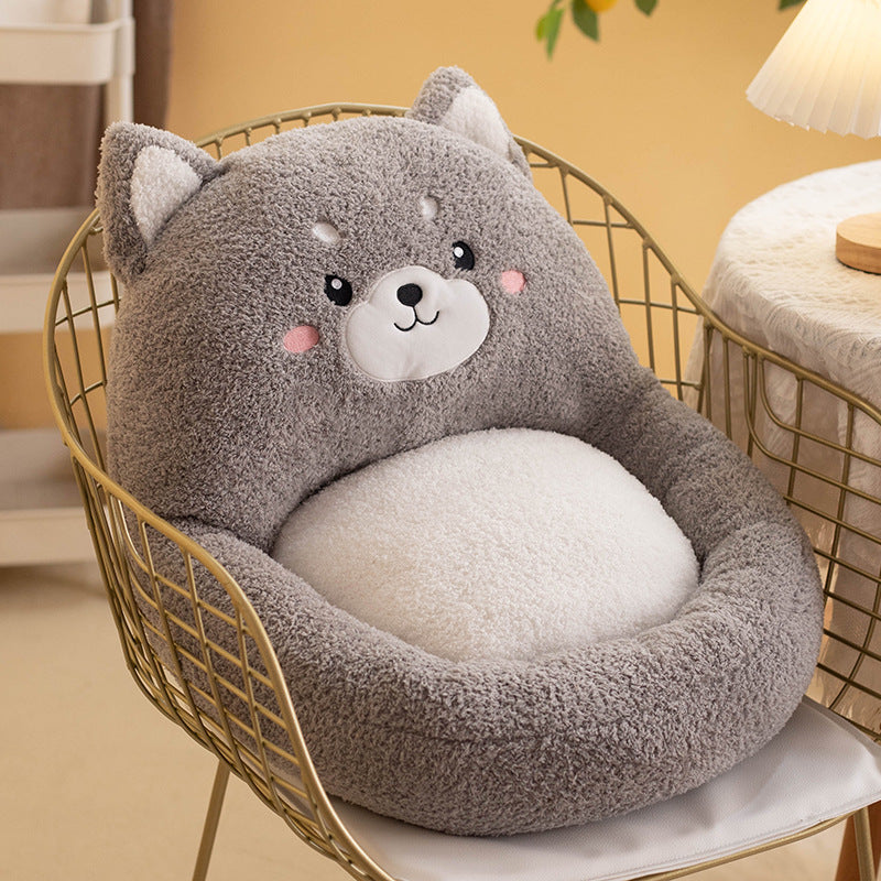 Contemporary Creative Velvet PP Cotton Ellipse Cartoon Animals Cushion Sofa Backrest For Living Room & Bedroom