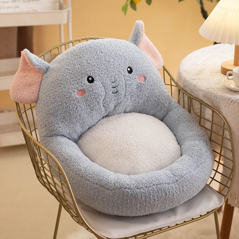 Contemporary Creative Velvet PP Cotton Ellipse Cartoon Animals Cushion Sofa Backrest For Living Room & Bedroom