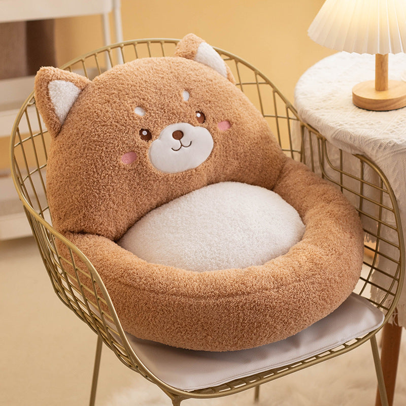 Contemporary Creative Velvet PP Cotton Ellipse Cartoon Animals Cushion Sofa Backrest For Living Room & Bedroom