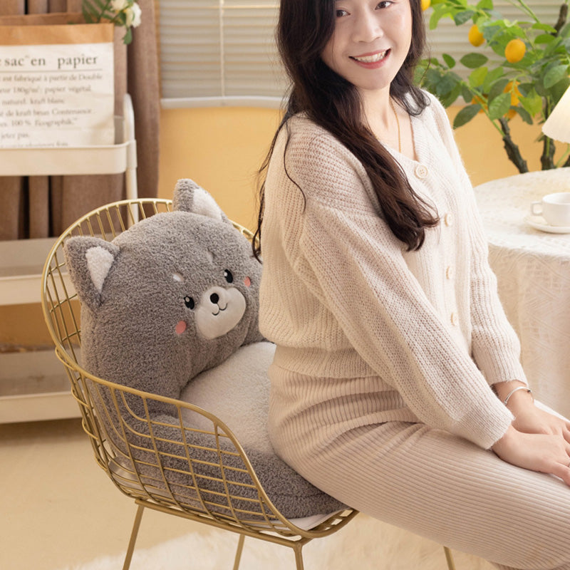 Contemporary Creative Velvet PP Cotton Ellipse Cartoon Animals Cushion Sofa Backrest For Living Room & Bedroom