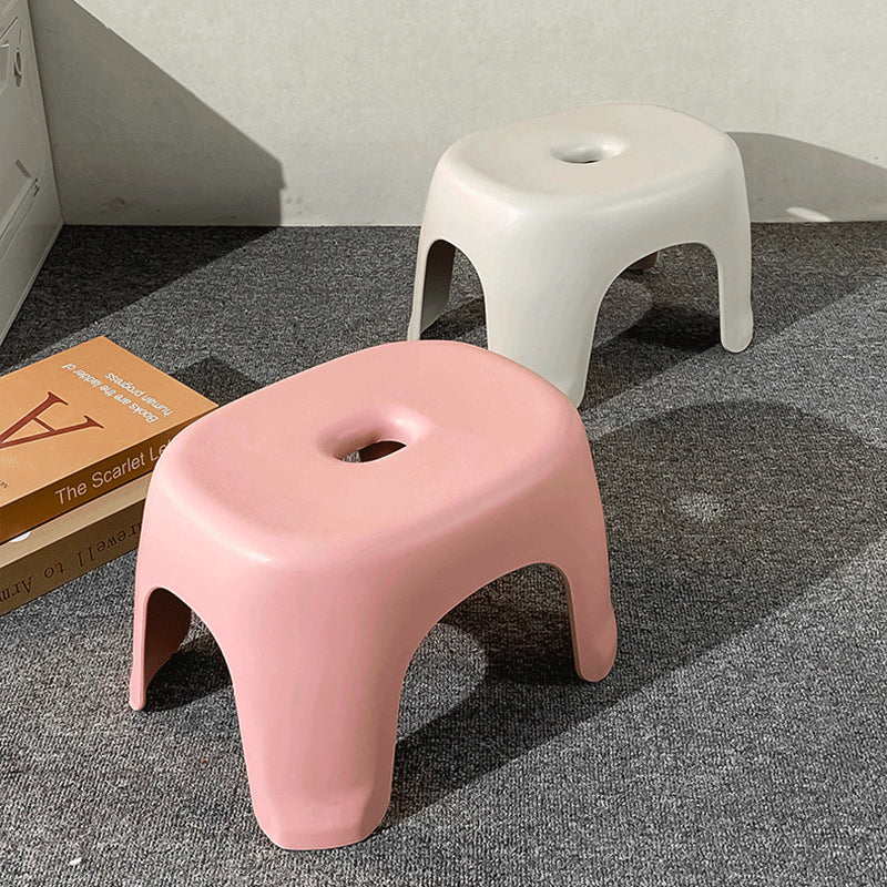 Modern Minimalist Square Rectangular PP Stackable Low Stool For Living Room