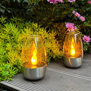Contemporary Creative Stainless Steel Plastic Candle-Shaped LED Outdoor Light For Patio & Garden