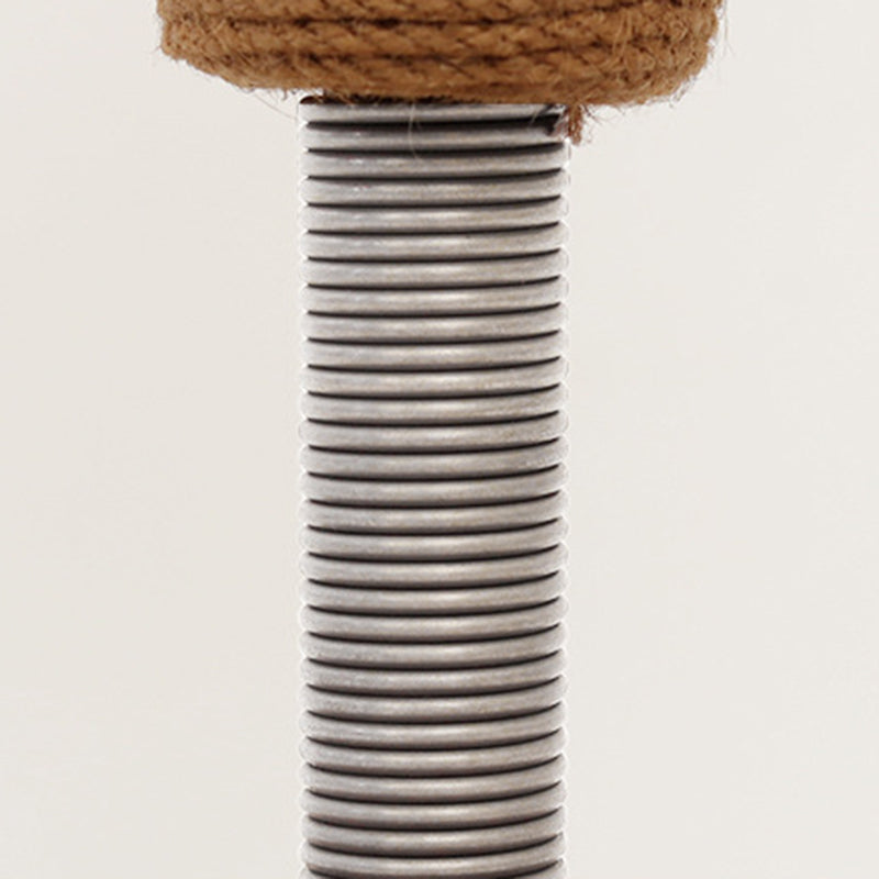 Contemporary Creative Cylindrical Spherical Hemp Rope Velvet Steel Medium Density Fiberboard Cat Scratching Post With Toy Ball For Living Room