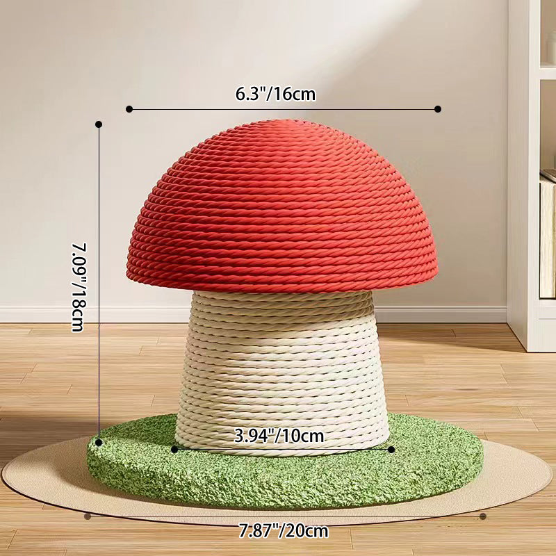 Contemporary Creative Mushroom-Shaped Sisal Medium Density Fiberboard Foam Cat Scratching Post For Living Room
