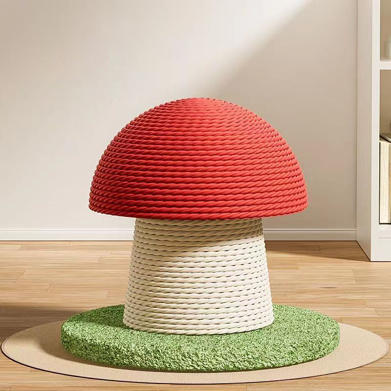 Contemporary Creative Mushroom-Shaped Sisal Medium Density Fiberboard Foam Cat Scratching Post For Living Room