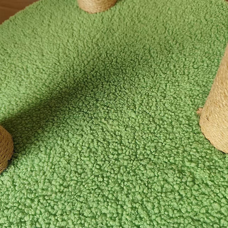 Contemporary Creative Tree-Shaped Jute Rope Plastic Teddy Fleece Medium Density Fiberboard Paper Tube Cat Scratching Post With Toy Ball For Living Room