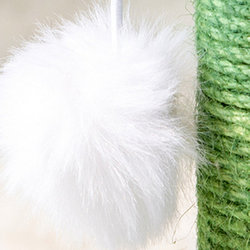 Contemporary Creative Sisal Velvet Particle Board Round Tulip-Shaped Cat Scratching Post 1-Toy Ball For Living Room