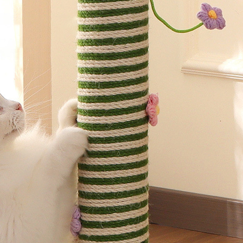 Contemporary Creative Velvet Teddy Fleece Compressed Wood Board Sisal Round Cloud-Shaped Cat Scratching Post For Living Room