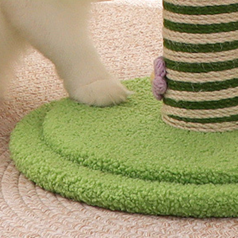 Contemporary Creative Velvet Teddy Fleece Compressed Wood Board Sisal Round Cloud-Shaped Cat Scratching Post For Living Room