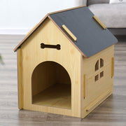 Modern Minimalist MDF House-shaped Dog Bed For Living Room & Bedroom