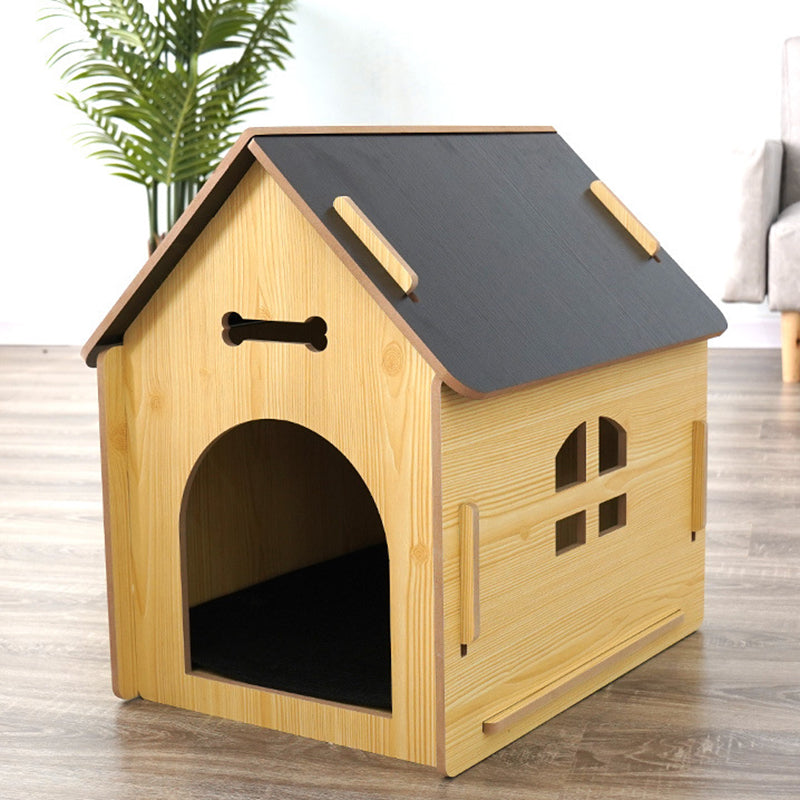 Modern Minimalist MDF House-shaped Dog Bed For Living Room & Bedroom