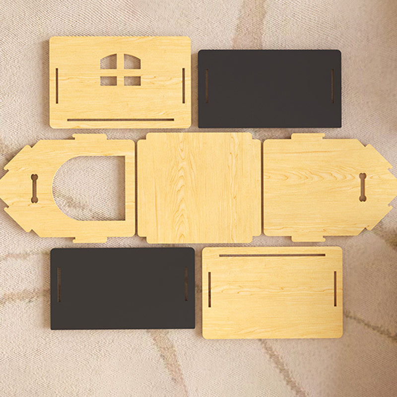 Modern Minimalist MDF House-shaped Dog Bed For Living Room & Bedroom