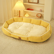 Modern Minimalist Polar Fleece Cloud Fleece PP Cotton Oval Dog Bed For Living Room & Bedroom