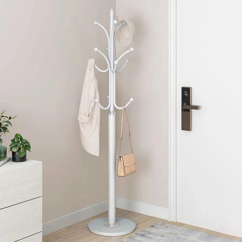 Modern Minimalist Round Iron Marble Hall Tree For Entryways