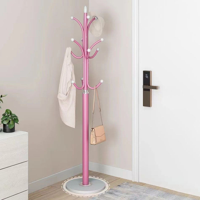Modern Minimalist Round Iron Marble Hall Tree For Entryways