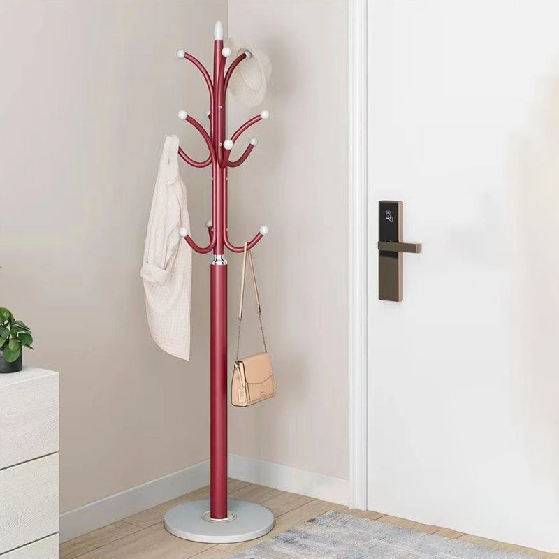 Modern Minimalist Round Iron Marble Hall Tree For Entryways
