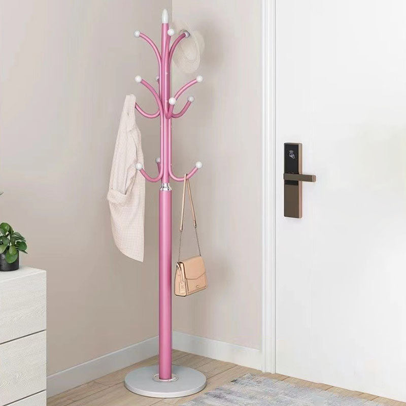 Modern Minimalist Round Iron Marble Hall Tree For Entryways