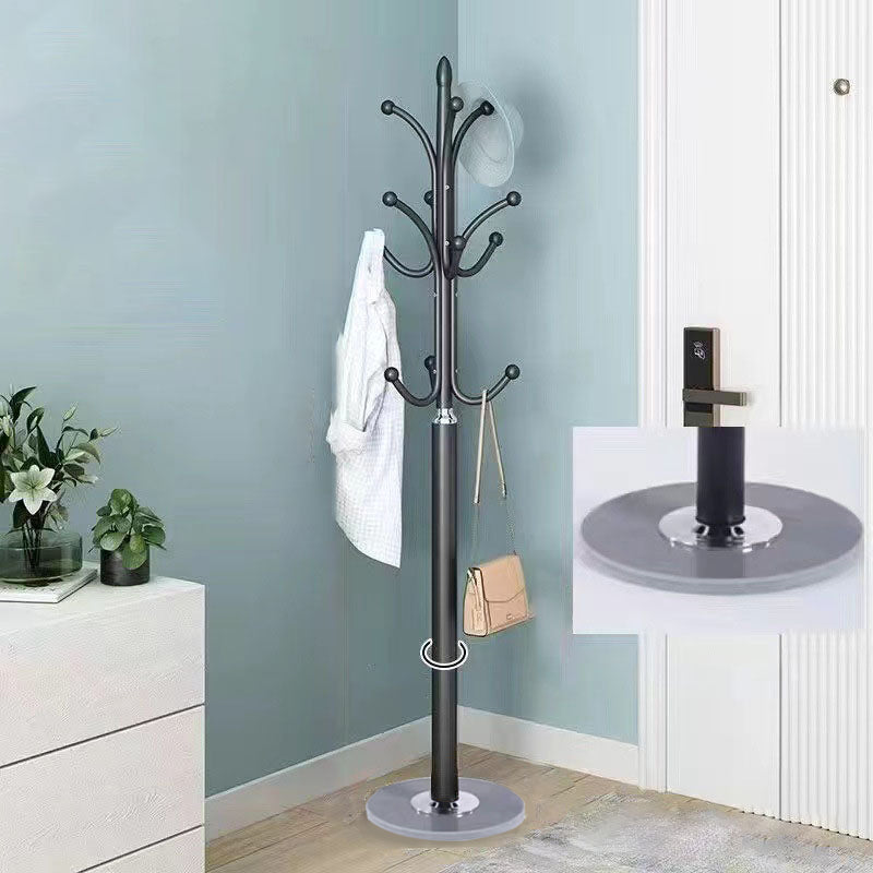 Modern Minimalist Round Iron Marble Hall Tree For Entryways
