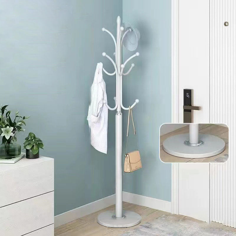 Modern Minimalist Round Iron Marble Hall Tree For Entryways