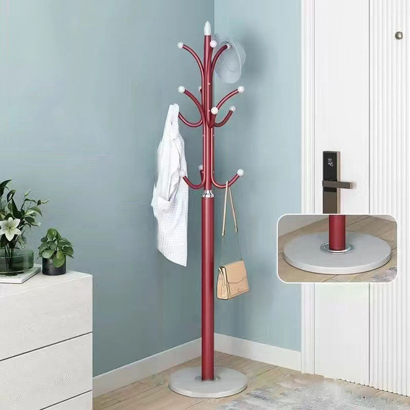 Modern Minimalist Round Iron Marble Hall Tree For Entryways