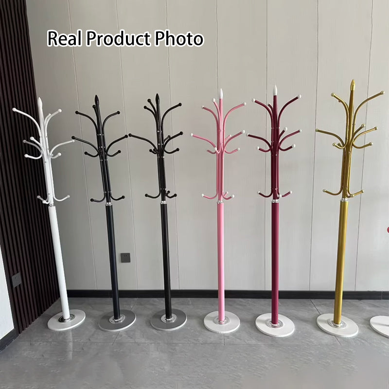 Modern Minimalist Round Iron Marble Hall Tree For Entryways