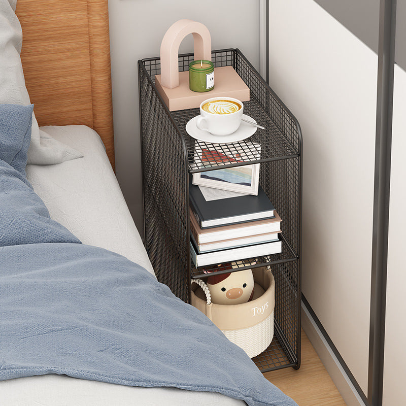 Modern Minimalist Rectangular Iron Side Table 3-Tier Stable Durable For Living Room