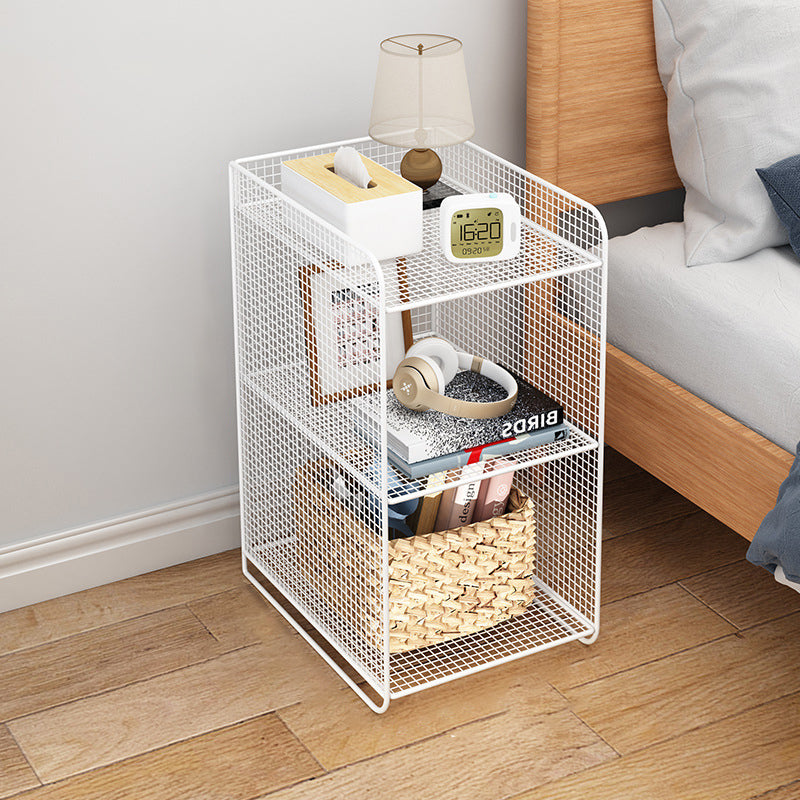 Modern Minimalist Rectangular Iron Side Table 3-Tier Stable Durable For Living Room