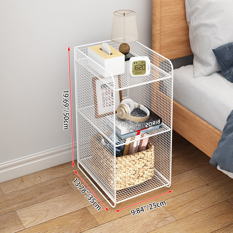 Modern Minimalist Rectangular Iron Side Table 3-Tier Stable Durable For Living Room