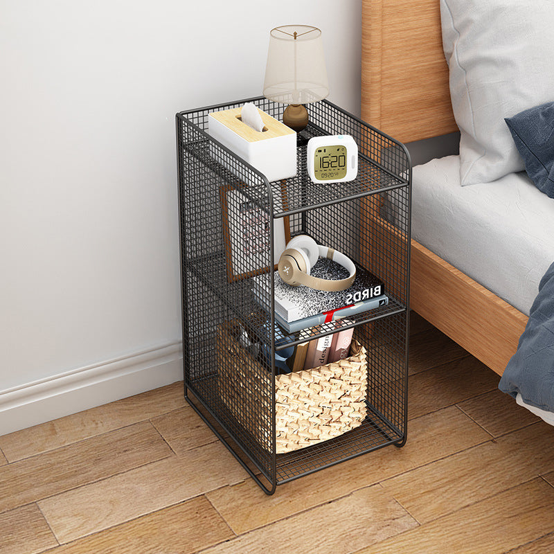 Modern Minimalist Rectangular Iron Side Table 3-Tier Stable Durable For Living Room