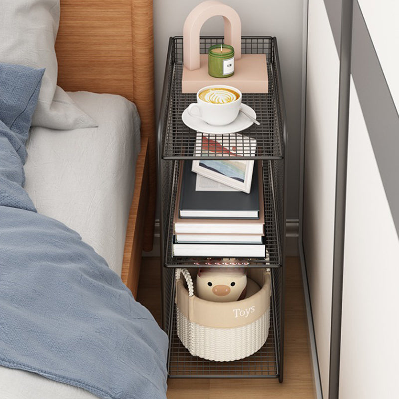 Modern Minimalist Rectangular Iron Side Table 3-Tier Stable Durable For Living Room